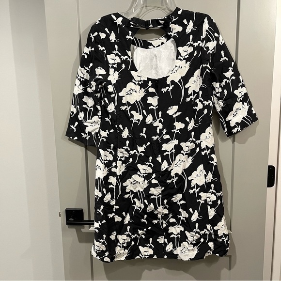 Kate Spade Size 6 Florence Broadhurst Dorothy Silk Dress 3/4 Sleeve Open Back - Picture 4 of 5